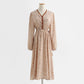 French retro minority temperament gentle wind long sleeve Floral Dress  2254