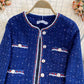 Retro small fragrant tweed coat female  1667