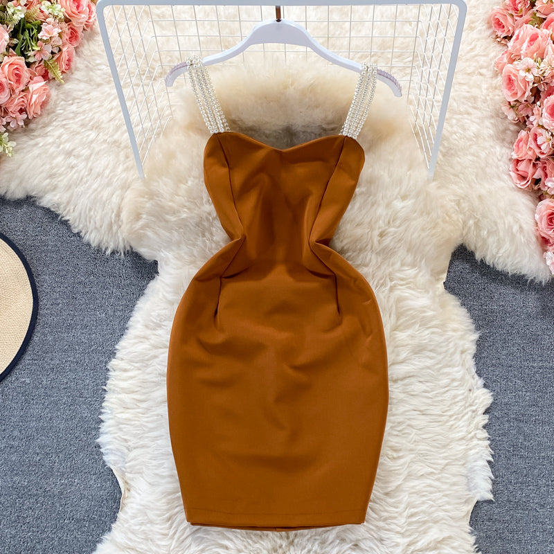 Suspender skirt sexy slim Hip Wrap Dress  2818