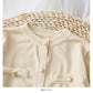 Round neck single row pearl button cardigan sweater coat  1865
