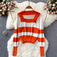 Langärmliger Pullover mit Retro-Streifen im Hongkong-Stil Pullover Sweater 1627