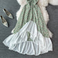 Gentle wind, first love, ruffle edge, waist closed, large skirt  3056