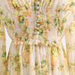 Vintage V-Neck long sleeve fairy Sen long skirt  2188