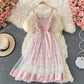 Gentle wind first love broken flower suspender dress  3336