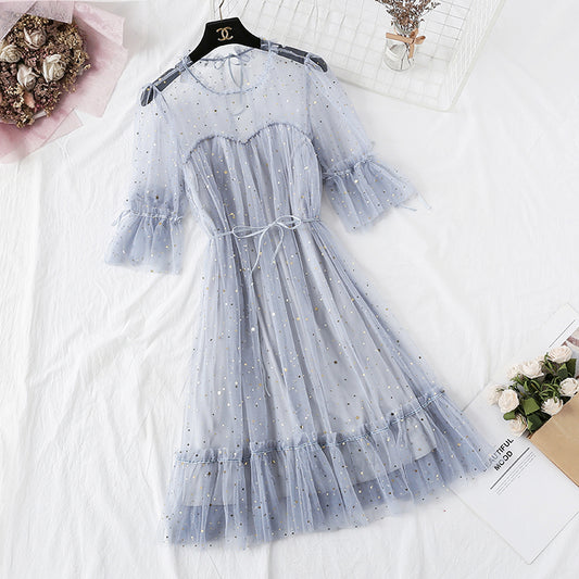 Popular wisdom smoked French Platycodon grandiflorum French bottom mesh skirt  2141