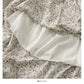 Versatile high waist thin floral skirt  2509