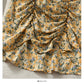 Koreanischer Blumenfaltenrock mit hoher Taille 2618