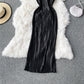 French Retro Mid length suspender skirt  2741