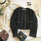 Small fragrant clothes retro short coat spring tassel round neck small coat  1663