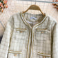 High end light luxury small fragrance celebrity tweed coat female  1660