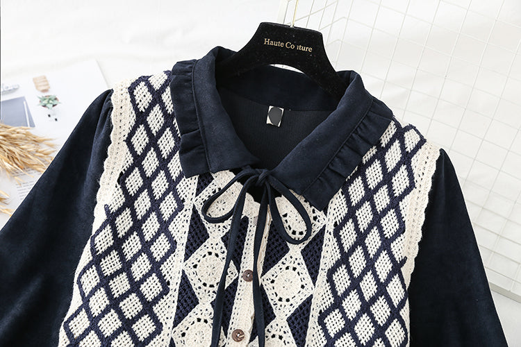 The New Retro waistband is slim, and the two-piece waistcoat skirt is over the knee  2195