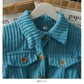 Korean minority corduroy short lapel jacket  2084