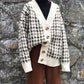 Nouveau style, pull bleu ciel et nuage blanc, cardigan ample étudiant 1423