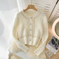 New style, small sweet socialite wind, temperament, slim short, twist sweater, coat cardigan  1450