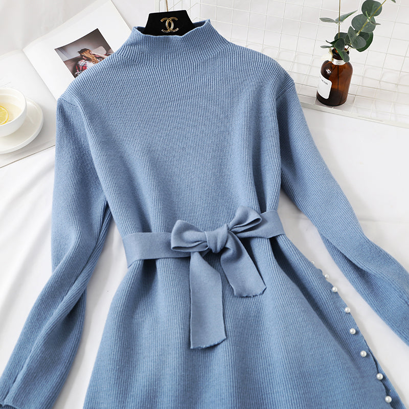 Age reduction suit two piece Pullover temperament knitted dress knee length skirt children  2172