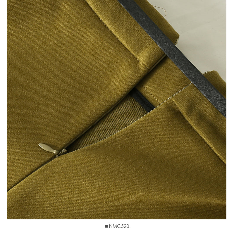 Einfarbiger, vielseitiger Tweed-Rock in A-Linie 2616