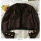 Hong Kong retro short slim round neck sweater for women  2074
