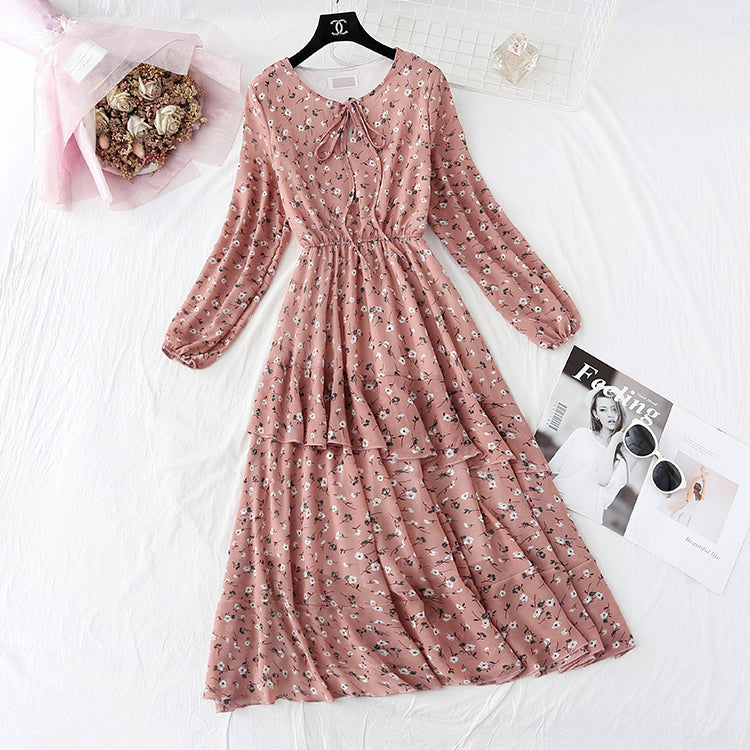 Long skirt with irregular ruffle and bottom  2299
