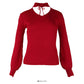 Korean bow tie tie hanging neck tight long sleeve cover  2048
