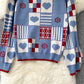 Süßer Strickpullover mit langen Ärmeln 1474
