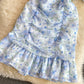 Sanftes Windblumen-Chiffonkleid mit V-Ausschnitt und Fischschwanz in Wickeloptik 3346