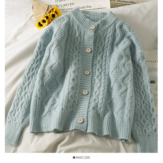 Pullover Damen Pullover einfarbig vielseitig Twist Top 1770