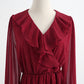 New women's Dress Chiffon Long Sleeve  2228