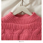 Sweater women's season loose and thin linen pattern round neck sweater  2021