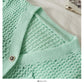 Sweater women's sweater V-neck cardigan versatile top  1737
