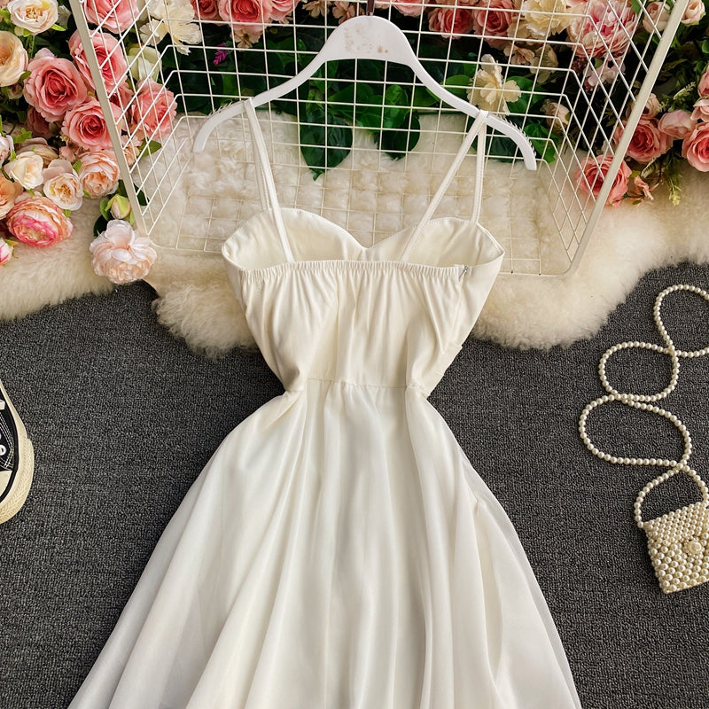 High waist irregular strapless dress  2719