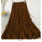 Plissierter, lockerer, schmaler Faltenrock mit hoher Taille 2560