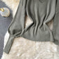 Women's sweater with half high neck design  1604