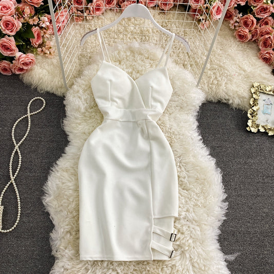 New small suspender low cut dress  2936