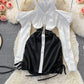 Feminine one shoulder celebrity hip skirt  2922