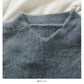 Plush loose thin V-Neck Sweater Korean versatile long sleeve Pullover Top  1995