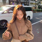 Sweater jacket, thickened, loose, lazy, turtleneck, winter's new bat-sleeved cardigan  1399