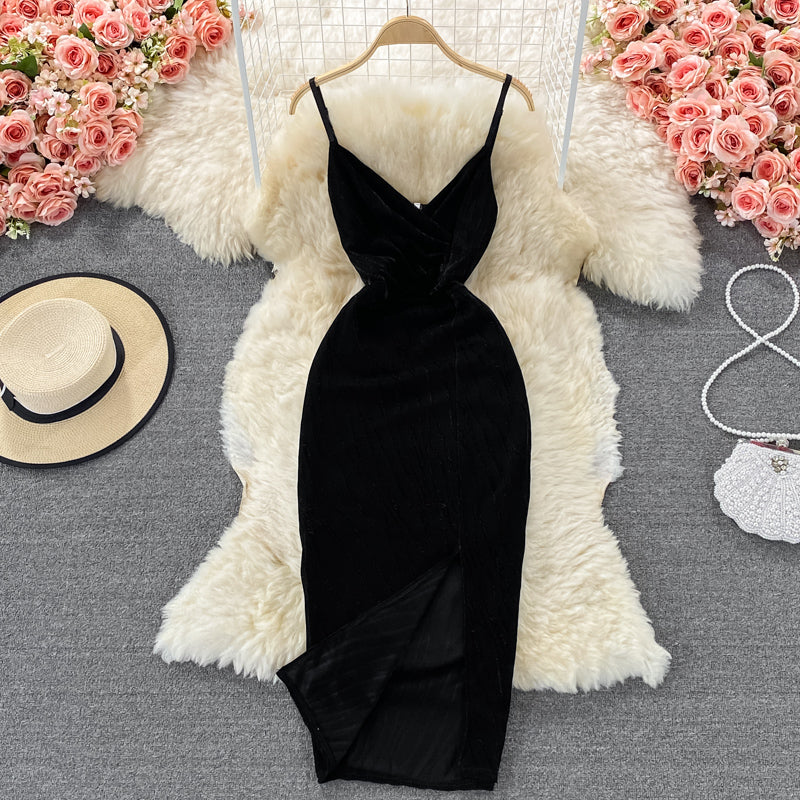 Zebra cut slim split strap skirt  2983