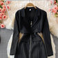 Celebrity temperament suit skirt slim and slim zipper design  2921