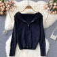 Herbst und Winter neue Kapuzenpullover Mantel Strickjacke 1624