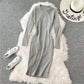 Round neck knitted dress with buttocks and bottomed wool skirt  3133