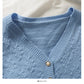 Korean Plaid small short single breasted cardigan sweater  1953