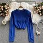 Herbst und Winter neuer kurzer Pullover Pullover Top 1623