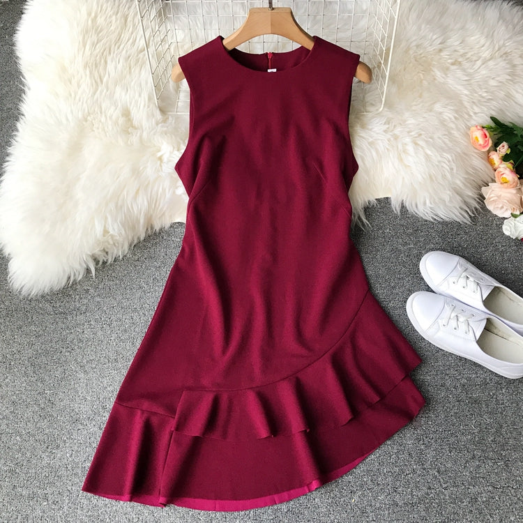 Irregular skirt Ruffle Dress  3024