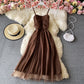Waist closing suspender skirt children's super fairy mesh splicing large swing long skirt  2745