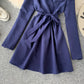 Sexy one line neck waist slim dress  2874