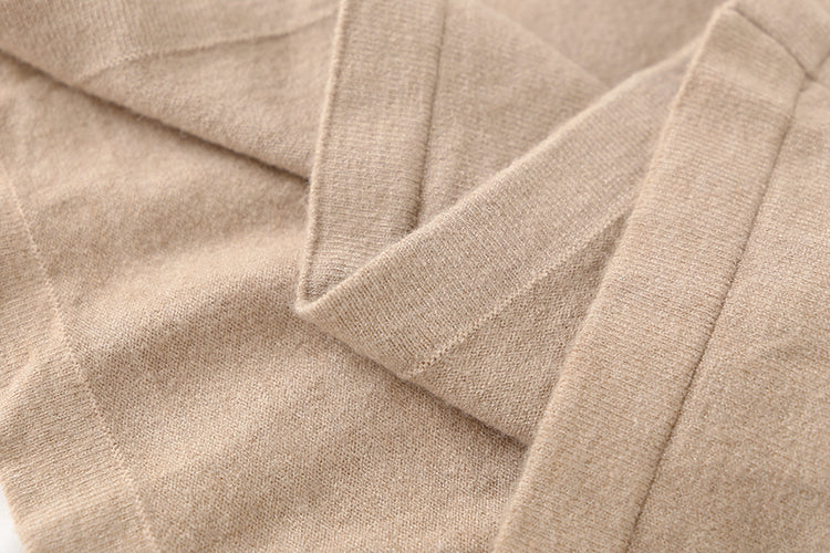 Rotes Strickkleid mit langen Ärmeln und Saum für Damen 2138