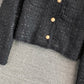 Small fragrance tweed temperament top short white coat  1683