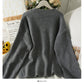 Retro loose and thin medium and long split Pullover Sweater for women  2081