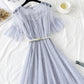 Cute two-piece set short dress summer dress  1298