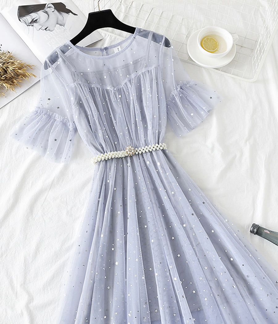 Cute two-piece set short dress summer dress  1298